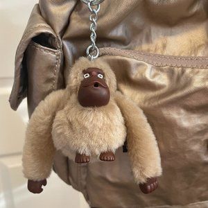 Kipling Ravier Medium Gold Metallic Backpack